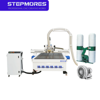 Machine de découpe CNC pour bois 1325 avec caméra CCD, couteau oscillant et couteau en V, table à vide 1300x2500mm (4x8FT)