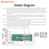 Daly Smart BMS 8S 24V 16S 48V 100A 200A Carte de Protection de Batterie de Stockage d'Énergie Gestion de Batterie au Lithium Lifepo4 BMS