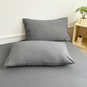 Sábana Ajustable de Algodón Lavado de Color Sólido con Bandas Elásticas Antideslizantes, Cubre Colchón Ajustable Estampado para Cama Doble King Queen - Product Image 6