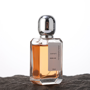 Design di lusso 50 <span class=keywords><strong>ml</strong></span> vuota bottiglia di profumo di vetro quadrato con tappo d'argento - Product Image 5