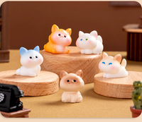 Figur Resin Kucing Mini Ramah Lingkungan, Ornamen Natal DIY Lucu untuk Meja atau Mobil, Teknik Lukis Model Resin, Kerajinan Resin