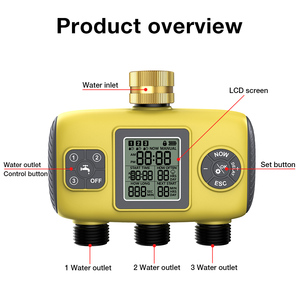 رشاش 3 مخرج رقمي ذكي ، جهاز تحكم تلقائي للري المائي مقاوم للماء بتوقيت الحديقة - Product Image 3