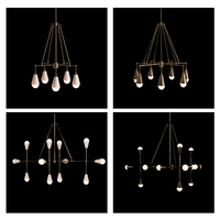 XZ, estructuras cónicas triangulares oscuras, candelabros Vintage de techo de latón envejecido, decoración de techo, diseño colgante de latón Led lineal