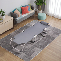 Lit pliant portable au design moderne pour la maison, lit de camp simple pour chambre, extérieur, hôpital et salon, avec cadre métallique inclinable