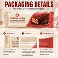 Bolsas de Papel de Aluminio con Sellado Térmico Personalizadas con Impresión Personalizada y Bajo MOQ para Envasado de Proteína de Suero y Barras de Chocolate