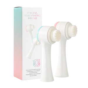 Venta caliente Popular cerdas de fibra fina de mano y exfoliante de silicona exfoliante de cepillo de limpieza <span class=keywords><strong>Facial</strong></span> de doble cara limpiador - Product Image 1
