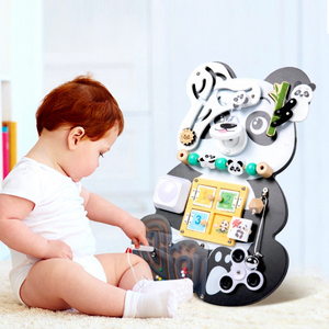 Popolare Gioco Educativo in Legno per Bambini di Grandi Dimensioni, Tutto in Uno, Giocattolo Interattivo per Allenamento Pratico e Pensiero Logico, Orso Giocattolo - Product Image 3
