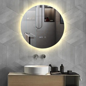 Espejo de baño grande con Sensor de atenuación táctil, espejo inteligente Led con pantalla de temperatura - Product Image 1