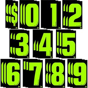 Autocollants numérotés grand format <span class=keywords><strong>Chartreuse</strong></span> pour pare-brise – Étiquettes <span class=keywords><strong>de</strong></span> <span class=keywords><strong>prix</strong></span> pour concessionnaires automobiles – Numéros <span class=keywords><strong>de</strong></span> <span class=keywords><strong>prix</strong></span> pour vitres <span class=keywords><strong>de</strong></span> véhicules - Product Image 1