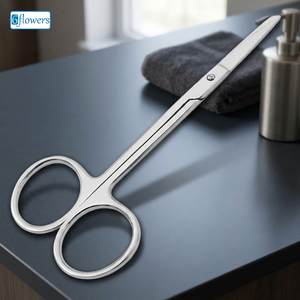 Ciseaux de manucure en acier inoxydable, lame droite, pointe acérée, manche rond, outils de beauté pour le soin des ongles, adultes - Product Image 4