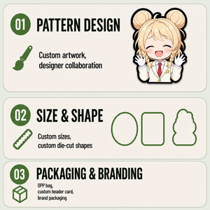 สติกเกอร์การ์ตูนอนิเมะสาวน่ารัก 3 มิติ แบบเลนติกูลาร์เคลื่อนไหวได้ Joyprint PET กันน้ำ สำหรับติดรถยนต์ แล็ปท็อป ตู้เย็น - Product Image 6