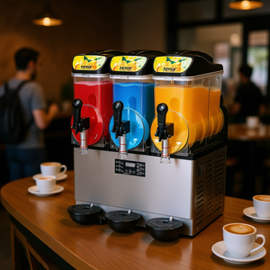Vevor Dispensador de Bebidas Congeladas Comercial de Acero Inoxidable con Triple Tanque de 15L para Cafeterías, Hogares y Fiestas - Product Image 2