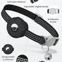 Support en silicone réfléchissant pour AirTag avec clochette, étui de protection pour collier de chien et chat, accessoires pour animaux de compagnie en gros
