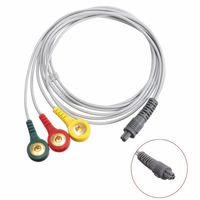 Câble de connexion d'électrode à 3 fils pour moniteur ECG portable HEAL FORCE PRINCE 180B PC-80B, capteurs en PVC