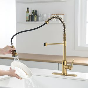 Pulverizador extraíble DB Gooseneck Grifo de cocina Diseño de sensor sin contacto de un solo mango - Product Image 5