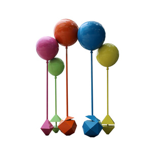 Fiberglass <b>Balloon</b> Sculpture Round <b>Custom</b> Outdoor Decoration Landscape Art - Product Image 5