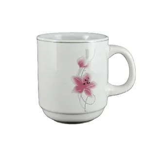 Caneca de cerâmica personalizada 11oz, xícara de café em branco com parte inferior