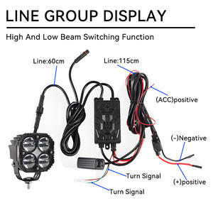 ไฟสปอร์ตไลท์ LED หน้ารถมอเตอร์ไซค์ ขนาด 3 นิ้ว 4 เลนส์ ของใหม่ 40W 4500LM ไฟทำงาน สีขาว สีเหลือง 12V-24V สำหรับรถยนต์ทุกชนิด รถขับเคลื่อน 4 ล้อ รถออฟโรด - Product Image 5