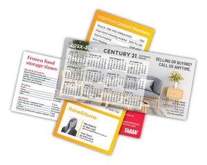 2025 New Arrival DL Size Real Estate Advertising Paper Calendar Magnet