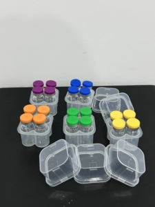 Boîte d'emballage transparente antistatique en gros de 3 ml pour 4 flacons, pour le stockage de vaccins en poudre lyophilisée - Product Image 4