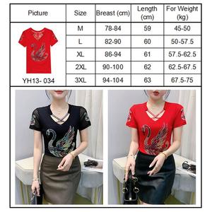 <span class=keywords><strong>Ropa</strong></span> <span class=keywords><strong>de</strong></span> mujer <span class=keywords><strong>de</strong></span> lujo con diamantes <span class=keywords><strong>de</strong></span> imitación, camiseta elegante <span class=keywords><strong>de</strong></span> tela <span class=keywords><strong>de</strong></span> malla <span class=keywords><strong>de</strong></span> <span class=keywords><strong>cisne</strong></span>, camisetas transpirables con escote cruzado para niñas - Product Image 6