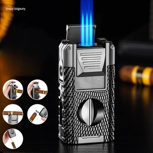 Outil à cigare tout-en-un tendance Briquet au <span class=keywords><strong>butane</strong></span> avec coupe-cigare en forme de V - Product Image 4