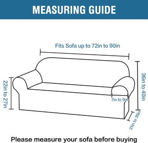 Luxury Velvet 3 Seat <b>Sofa</b> <b>Slipcover</b> Universal Fit Stretch Elastic Cover Modern Style Soft & Comfortable Solid Color - Product Image 2