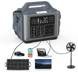 Rechargeable 1kw 2kw 3kw Portable LifePO4 Battery Generator Solar Power Station For Home Appliance With Quick Charge