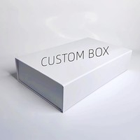 Boîte cadeau cosmétique pliante de noël pour enfant de luxe 2mm emballage en papier UV sous-vêtements chaussettes vêtements fourrure gaufrage stratification mate