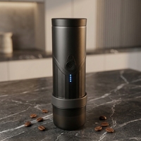 Machine à café portable automatique pour voiture, machine à expresso, filtre 58 mm, panier à café en poudre, fonction de chauffage rechargeable par USB