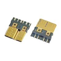 Conector Micro USB Tipo B Macho, Carcasa de Cobre/Acero Inoxidable, Corriente Nominal de 1A, Voltaje de 30V, Múltiples Especificaciones, Soldadura