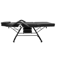 Table noire de massage, à réglage Flexible, lit de spa, cosmétique pour tatouage, visage