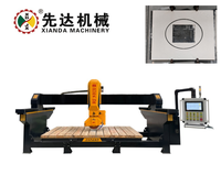 Máquina de Corte de Piedra CNC Inteligente de 4 Ejes, 15kW, 380V, Sierra de Puente Automática para Granito con Motor y Engranaje