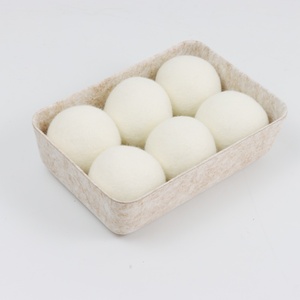 L'assouplissant naturel réutilisable réduit l'électricité statique et le temps de séchage des boules de séchage de la laine écologiques pour l'emballage du <span class=keywords><strong>bac</strong></span> en feutre pour le linge - Product Image 2