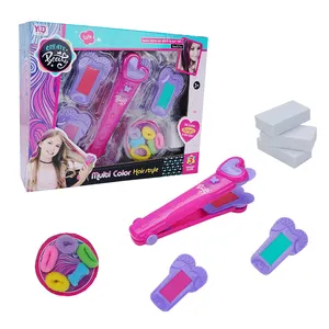 Children's Water Soluble Hair Dye Makeup Toy Indoor Princess Pretend Play 3 Colors Disposable Hair Cream Cosmetics Toys Set