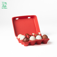 Biodégradable 12 cellules 12 trous carré pas cher blanc papier oeuf plateau Carton boîte à oeufs cartons à vendre en gros des fabricants