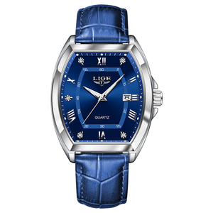 LIGE Montres pour hommes Luxe Original Top Brand Quartz Watch for Men Cuir Waterproof Luminous Diamond Dial Date Male Wristwatch - Product Image 5