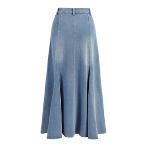 Nuevas Faldas vaqueras personalizadas con abertura de sirena para mujer, Vestido vaquero Sexy ajustado de cintura alta para mujer - Product Image 2