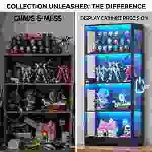 Meuble de salon en gros, <span class=keywords><strong>armoire</strong></span> d'angle haute, meuble de salon lumineux pour figurines et modèles réduits - Product Image 6