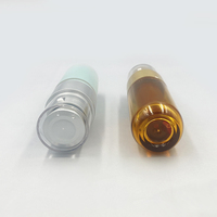 Emballage de bouteille 15ml + 35ml bouteille de pompe à Lotion à Double Tube or et argent pour les soins de la peau haute qualité Double chambre plastique de luxe