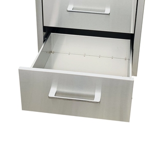 Fabriqué en Chine Tiroir de stockage de cuisson Canal Bbq Island Cabinet Double tiroir en acier inoxydable - Product Image 5