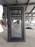 Fenêtre à battant moderne en PVC avec moustiquaire trempée intégrée, double vitrage, étanche, pour salle de bain et maison