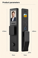 Cerradura Inteligente de Lujo con Doble Cámara y Detección de Paquetes, Videoportero WiFi, Cerradura Digital para Seguridad en la Puerta Principal