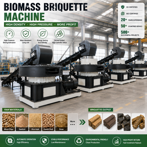 Machine à briquettes de déchets ménagers et de boues à vendre, ligne de production de briquettes de paille, équipement de briquettes de biomasse - Product Image 1
