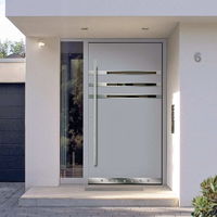Porte extérieure moderne Sunzion, isolation thermique résidentielle, porte d'entrée principale en acier sécurisée pour l'extérieur