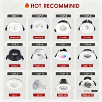Petit downlight LED encastré intérieur IP44, dimmable et orientable, spot lumineux LED pour plafond, idéal pour l'Europe