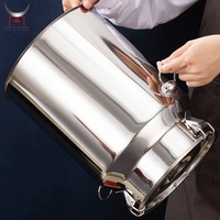 Cuisine Faire de la glace Bière En Acier Inoxydable Scellé Baril Boîtes De Transport Liquide Stockage Pot De Lait Seau Conteneur De Stockage Des Aliments