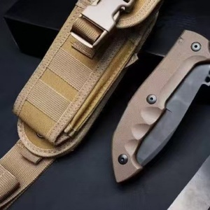 Couteau de poche pliant FOX-500 Indian Tracker personnalisable, qualité OEM, pour le camping, lame en acier à haute teneur en carbone ultra-affûtée, aluminium - Product Image 3