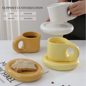 Tùy Chỉnh Bắc Âu Phong Cách Ins Pangpang Chất Béo Cốc Sáng Tạo Mới Lạ Cốc Và Chiếc Đĩa Cà Phê Cốc Cà Phê Gốm Cốc Cà Phê - Product Image 5