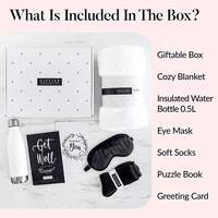Cadeaux inspirants pour soulager le Stress. Penser à vous. Ensemble de cadeaux en noir et blanc. Obtenez bien un cadeau de soins